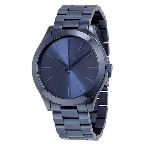 michael kors slim runway bracelet watch blue|Michael Kors mk3221.